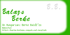 balazs berke business card